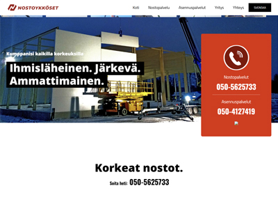 Kotisivu Nettisivu Web Suunnittelu Mainostoimisto Hinta Nostoykköset